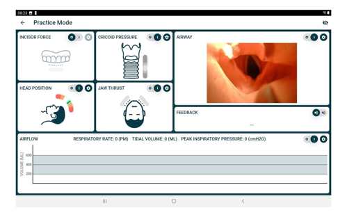 Practice Mode within the TruCorp Smart Airway app