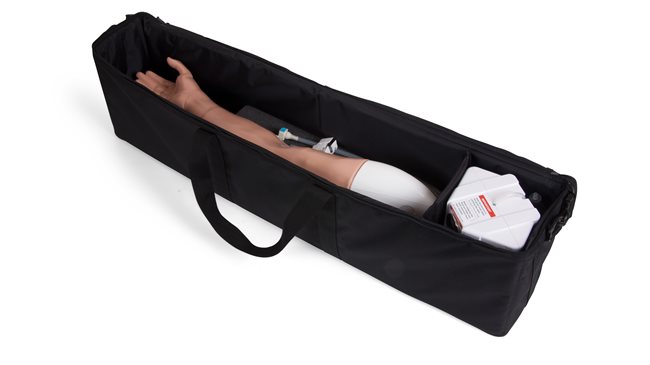 Safely store your Venipuncture Arm and equipment in the venepuncture army carry case 