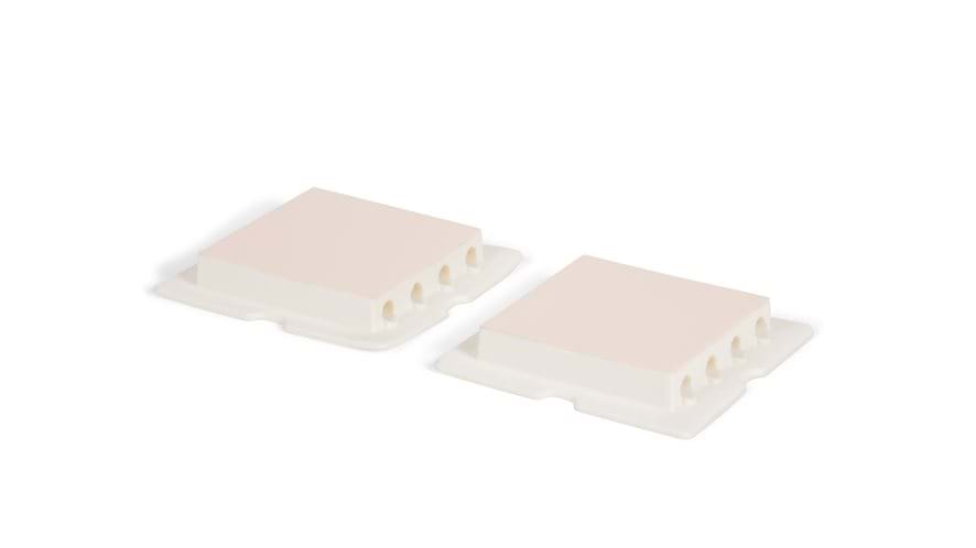 Standard Chest Drain Pads in light skin tone for use with Chest Drain & Needle Decompression Trainer.