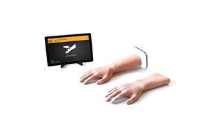 Hand & Wrist Injection Trainer with tablet in light skin tone 