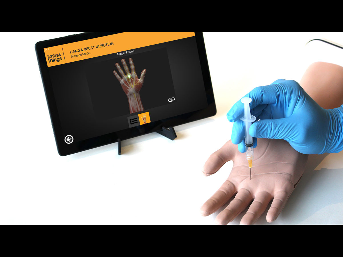 Hand & Wrist Injection Trainer with tablet in light skin tone | Limbs ...